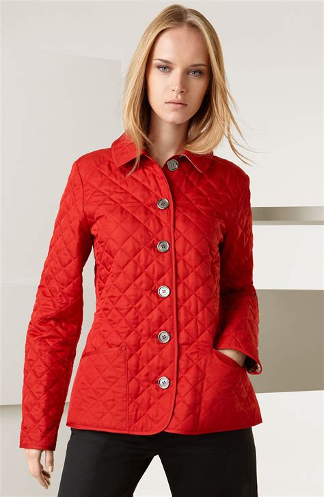 red burberry quilted jacket pinterest|Burberry quilted jacket sale women.